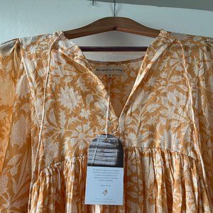 Daughters of India Midi Kyra NWT Medium Tangerine